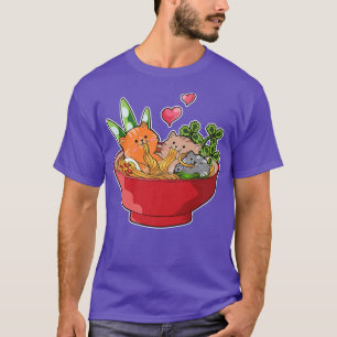 Cute Ramen Cats Japanese Noodle Funny Kitten Lover T-Shirt