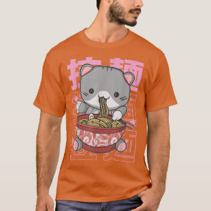 Cute Ramen Japanese Anime Noodles Cats Noodle Soup T-Shirt