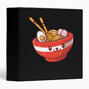 cute ramen noodle 3 ring binder