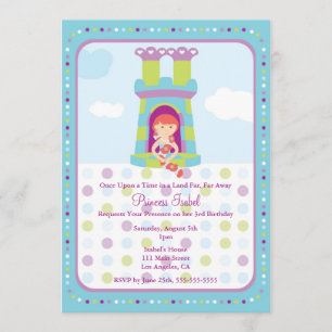 Cute Rapunzel Princess Birthday Party Invite