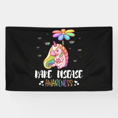 Cute Rare Disease Awareness Unicorn Lovers Banner