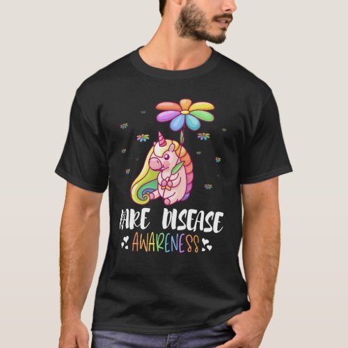 Cute Rare Disease Awareness Unicorn Lovers T_Shirt