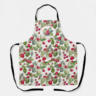 Cute Raspberries Watercolor  Apron