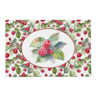 Cute Raspberries Watercolor Placemat