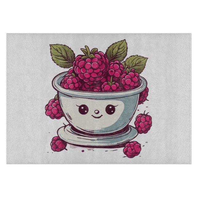 CUTE RASPBERRY CUTTING BOARD (Front)
