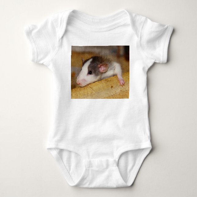 Cute Rat Baby Bodysuit (Front)