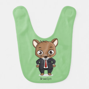 Cute rat cartoon illustration baby bib