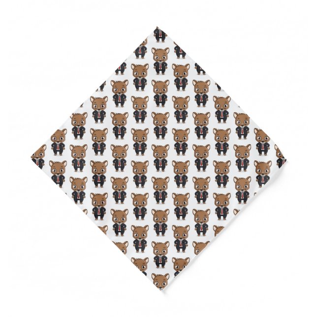 Cute rat cartoon illustration bandana (Front)