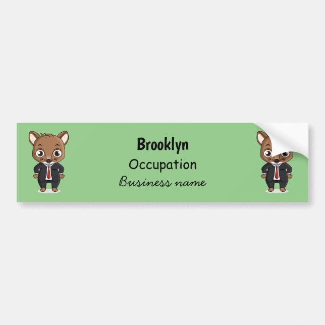 Cute rat cartoon illustration bumper sticker (Front)