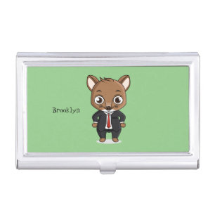 Cute rat cartoon illustration business card case