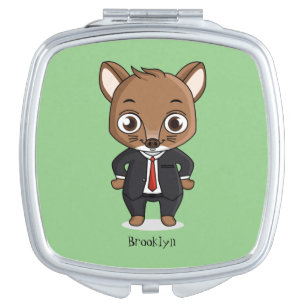 Cute rat cartoon illustration  compact mirror