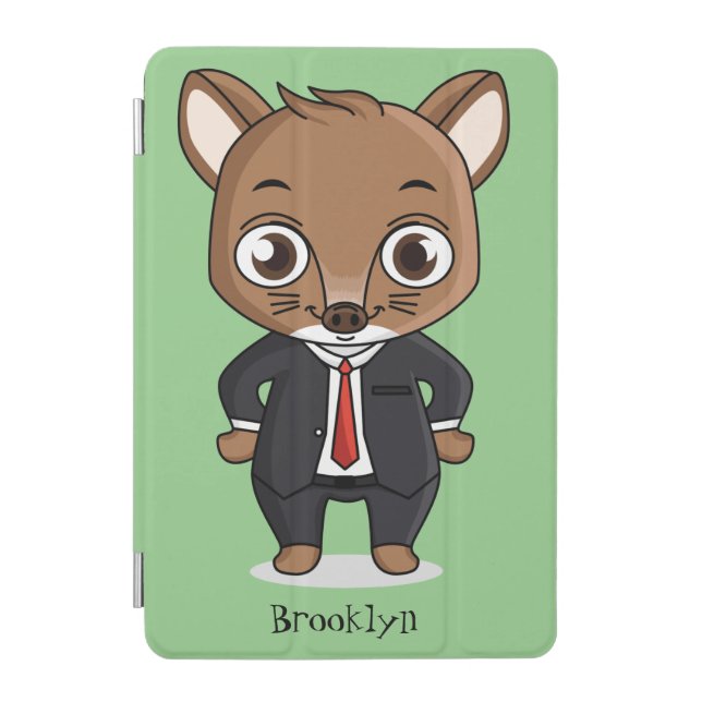 Cute rat cartoon illustration iPad mini cover (Front)