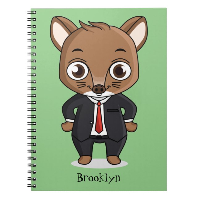 Cute rat cartoon illustration notebook (Front)