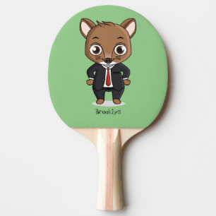 Cute rat cartoon illustration ping pong paddle