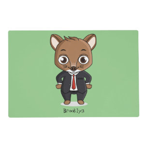 Cute rat cartoon illustration placemat