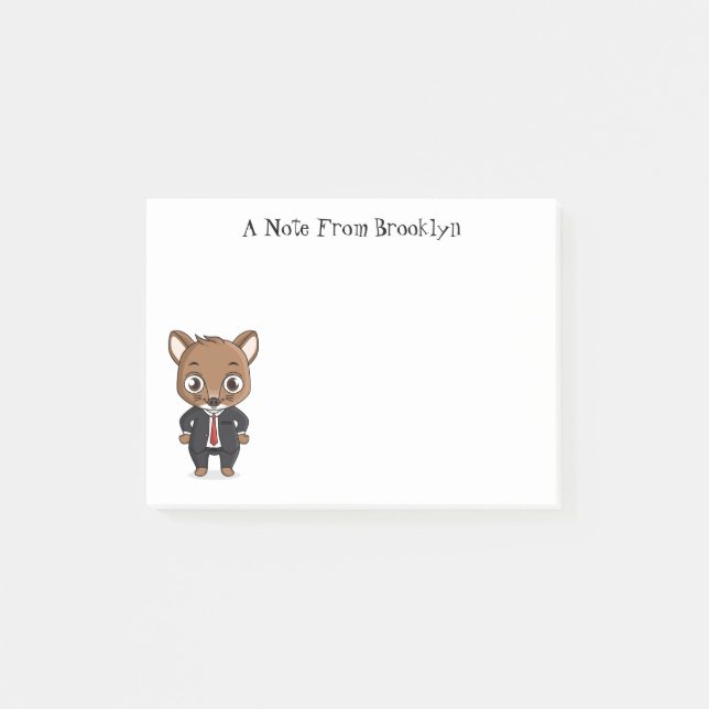 Cute rat cartoon illustration post-it notes (Front)