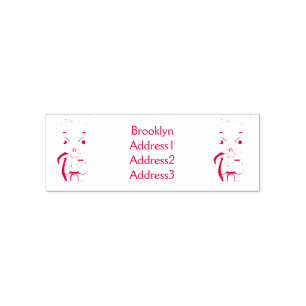 Cute rat cartoon illustration self-inking stamp