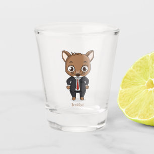 Cute rat cartoon illustration shot glass