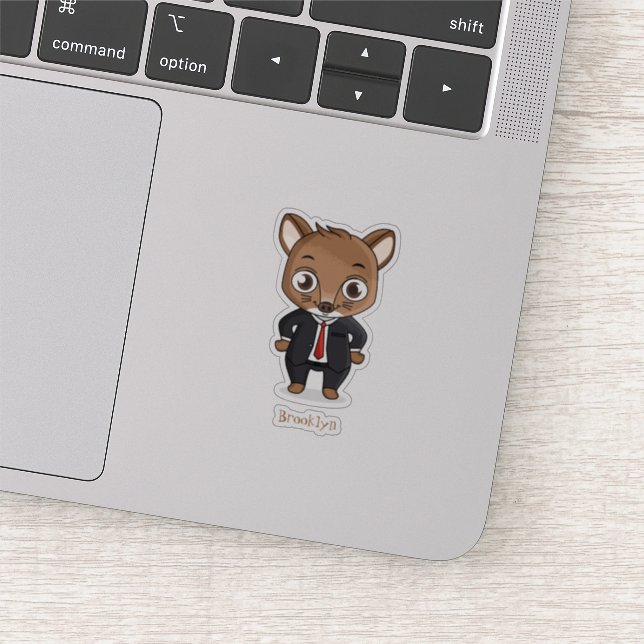 Cute rat cartoon illustration sticker (Detail)