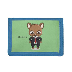 Cute rat cartoon illustration tri-fold wallet
