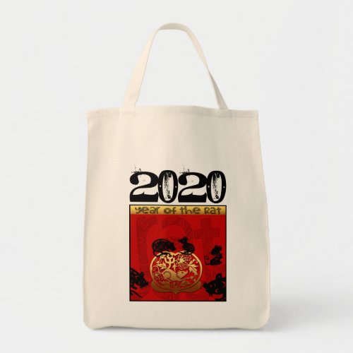 Cute Rat Chinese Year 2020 Zodiac Birthday GTB1 Tote Bag