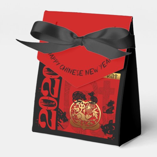 Cute Rat Chinese Year 2020 Zodiac Birthday TFB Favor Boxes