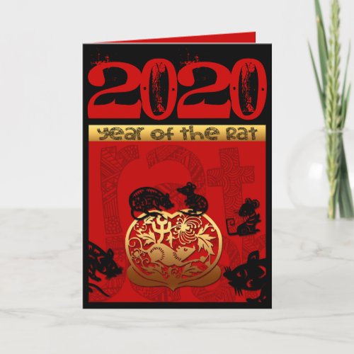 Cute Rat Chinese Year 2020 Zodiac Birthday VGC Card