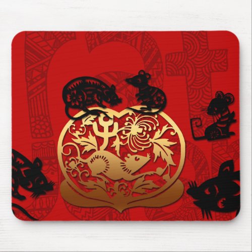Cute Rat Chinese Year Zodiac Birthday Mousepad
