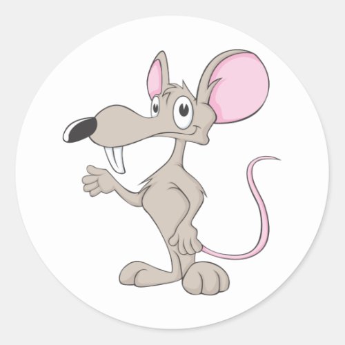 Cute Rat Classic Round Sticker