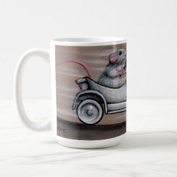 Cute Rat In Car Fill 'er Up! Coffee Mug by KMCoriginals at Zazzle