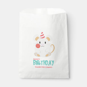 Cute Rat Kid's Birthday Party Favor Bag