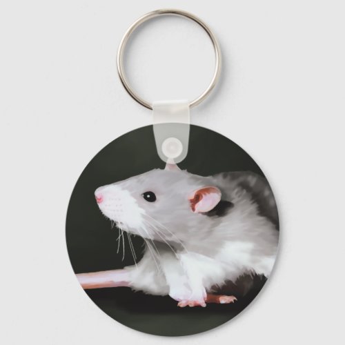 Cute Rat painting Keychain