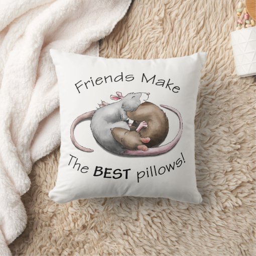 Ratgirl Pillow Black