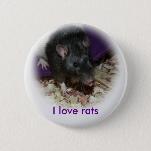 Cute rat sticking out his tongue pin
