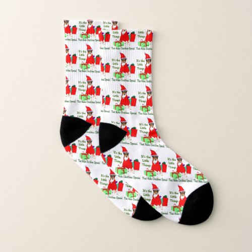 Cute Rat Terrier Christmas Socks