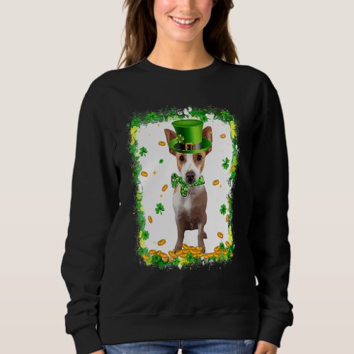 Cute Rat Terrier Dog St Patricks Day Irish Shamroc Sweatshirt