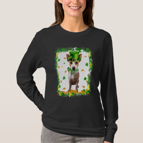 Cute Rat Terrier Dog St Patricks Day Irish Shamroc T_Shirt