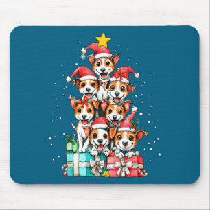 Cute Rat Terrier Le Dog Christmas Tree Xmas  Mouse Pad