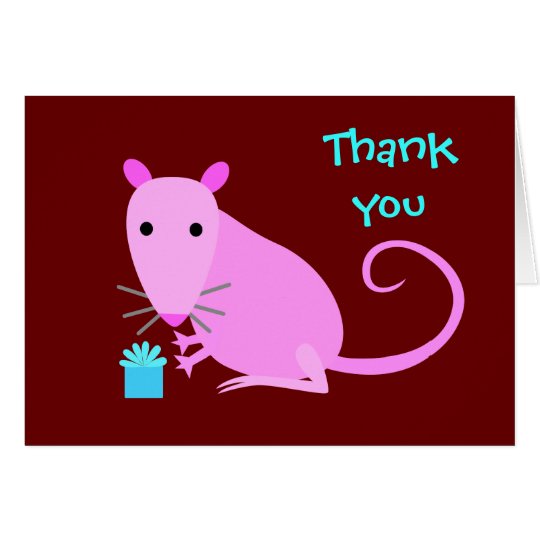 Cute Rat Thank You card | Zazzle.com