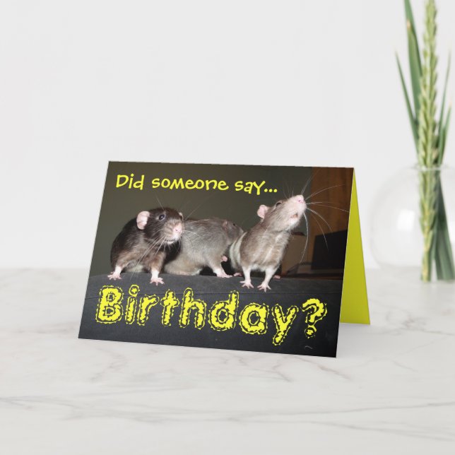 cute rats birthday card (Front)