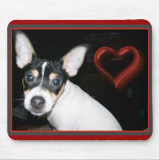 Cute Rattie with Heart Mouse Pad
