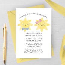 Cute Ray of Sunshine Gender Reveal Party 