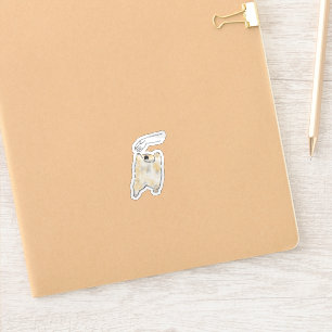Cute Reaching Cat Wanting Hugs Hand Drawn Art Sticker