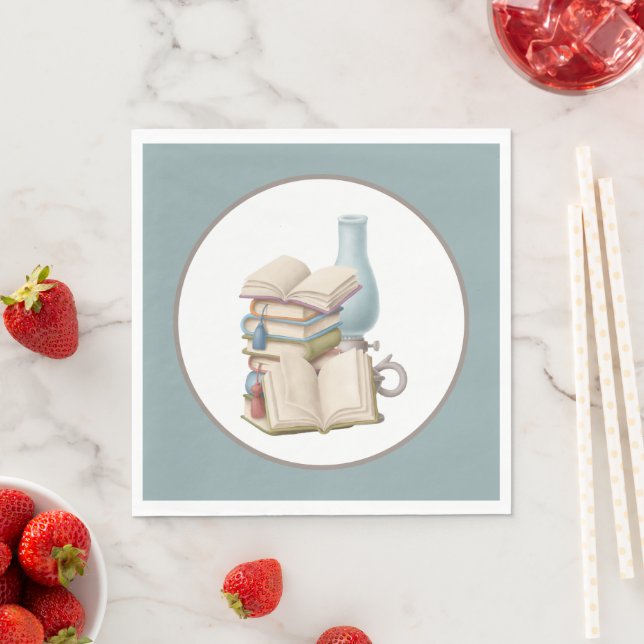 cute reading book club party napkins (Insitu)