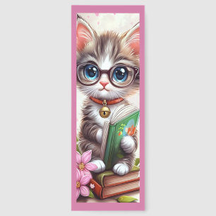 Cute Reading Cat Bookmarks