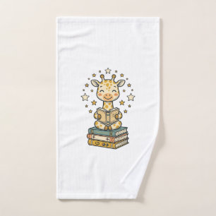 Cute Reading Giraffe Book Lover Vintage Shirt Desi Hand Towel