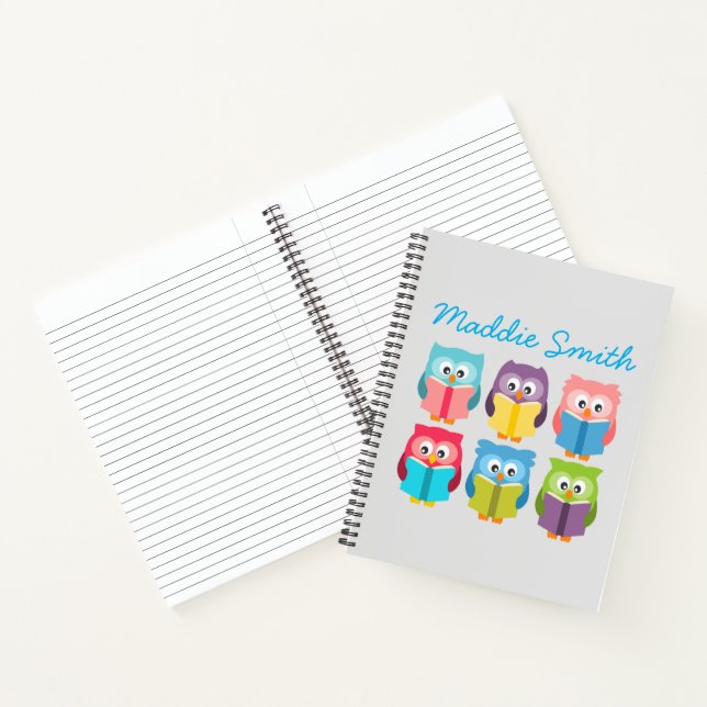 Cute reading owls notebook (Inside)