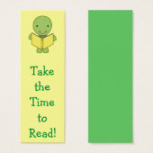 cute reading turtle bookmarks (Front & Back)