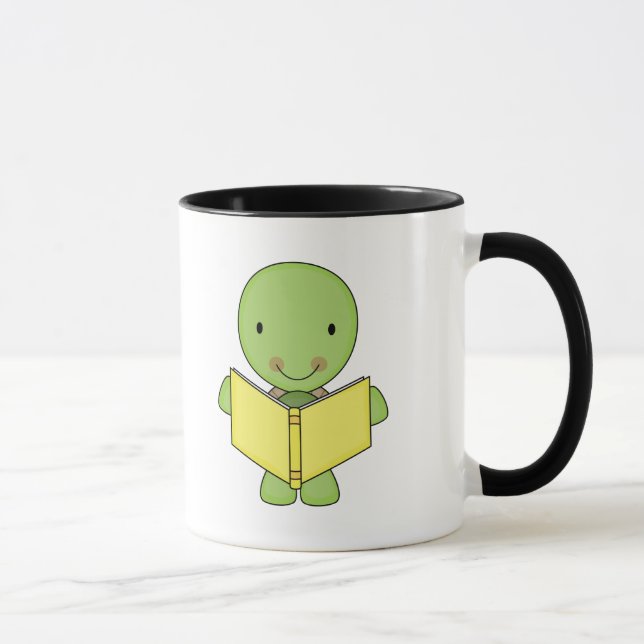 cute reading turtle mug (Right)
