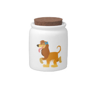 Cute Ready Cartoon Afghan Hound Candy Jar